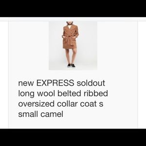 Express small camel pea coat new